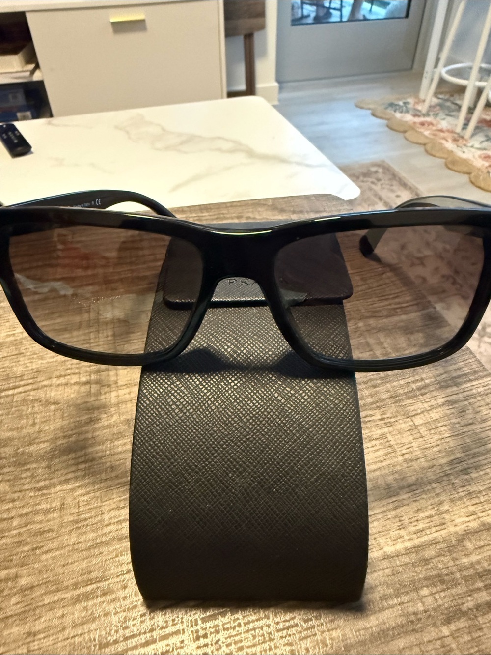 Prada Black Oversized Square Sunglasses